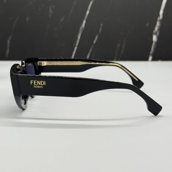 NEW FENDI BLACK BLUE WOMEN SUNGLASSES FENDI FE40163U 01V main image 5